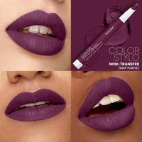 Seven Seas Color Stylo NonTransfer Matte Lipstick | Matte Finish Crayon Lipstick | Waterproof | Long Lasting | Lasts Up to 24 hours (Deep Purple)