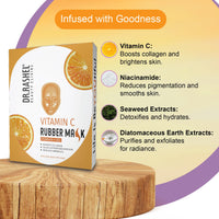 DR.Rashel Vitamin C Rubber Peel-Off Face Mask, Collagen Boosting, Anti-Wrinkle, Powder + Gel Formula || Brightening, Anti-Aging, Deep Cleansing & Pore-Reducing Face Mask for Glowing & Youthful Skin