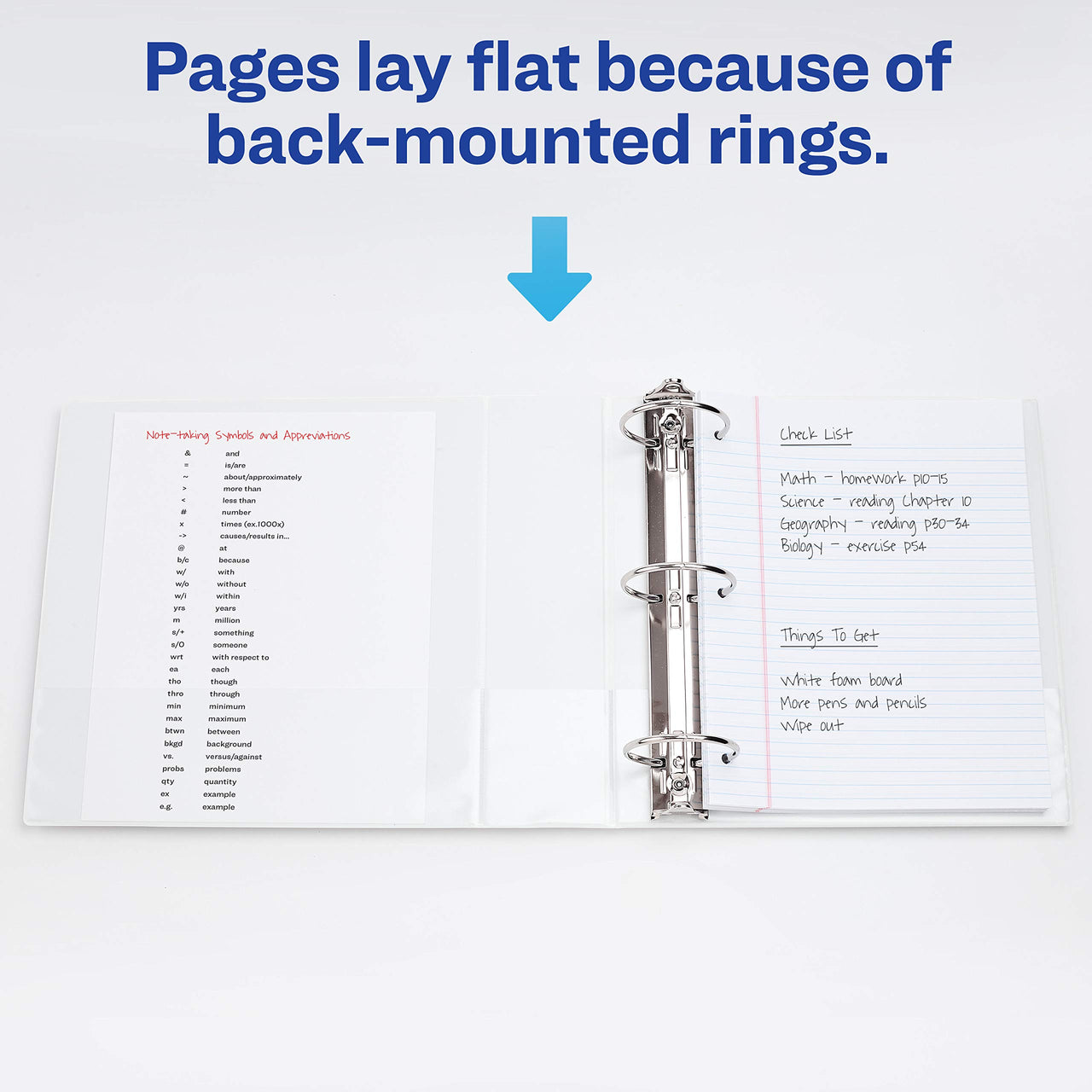 Avery Mini Economy View 3 Ring Binder, 1" Round Rings, Holds 5.5" x 8.5" Paper, 1 White Binder (05806)