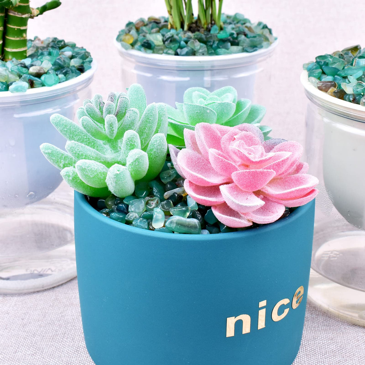 SigMntun Green Agate Crystal Chips Bulk, Natural UNDYED - 10 oz (283g) Tumbled Stones for Crafts Decorative Rocks Planters, Healing Crystals Reiki Chakra Meditation Energy Balancing Therapy 10 Oz - Green Agate