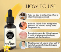 Earth N Pure Vanilla Essential Oil Natural & Therapeutic Grade 15 ML