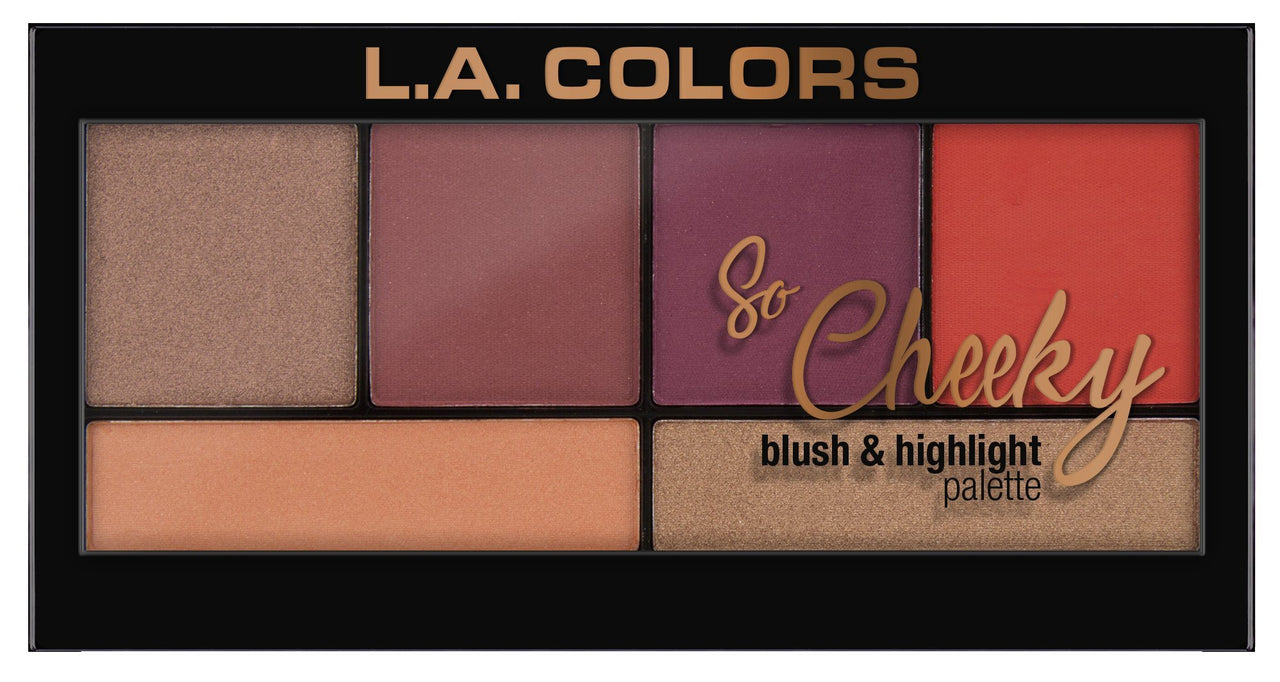 L.A. Colors So Cheeky Blush and Highlight Palette (Highlighter), Hot and Spicy, 22g
