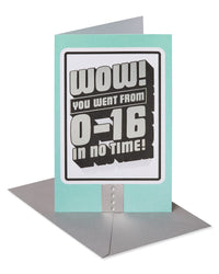 American Greetings 16th Birthday Card (Speeding Toward A Great Year) Speeding Toward A Great Year