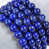 Massive Beads Natural Healing Power Gemstone Crystal Beads Unisex Adjustable Macrame Bracelets 8mm Lapis