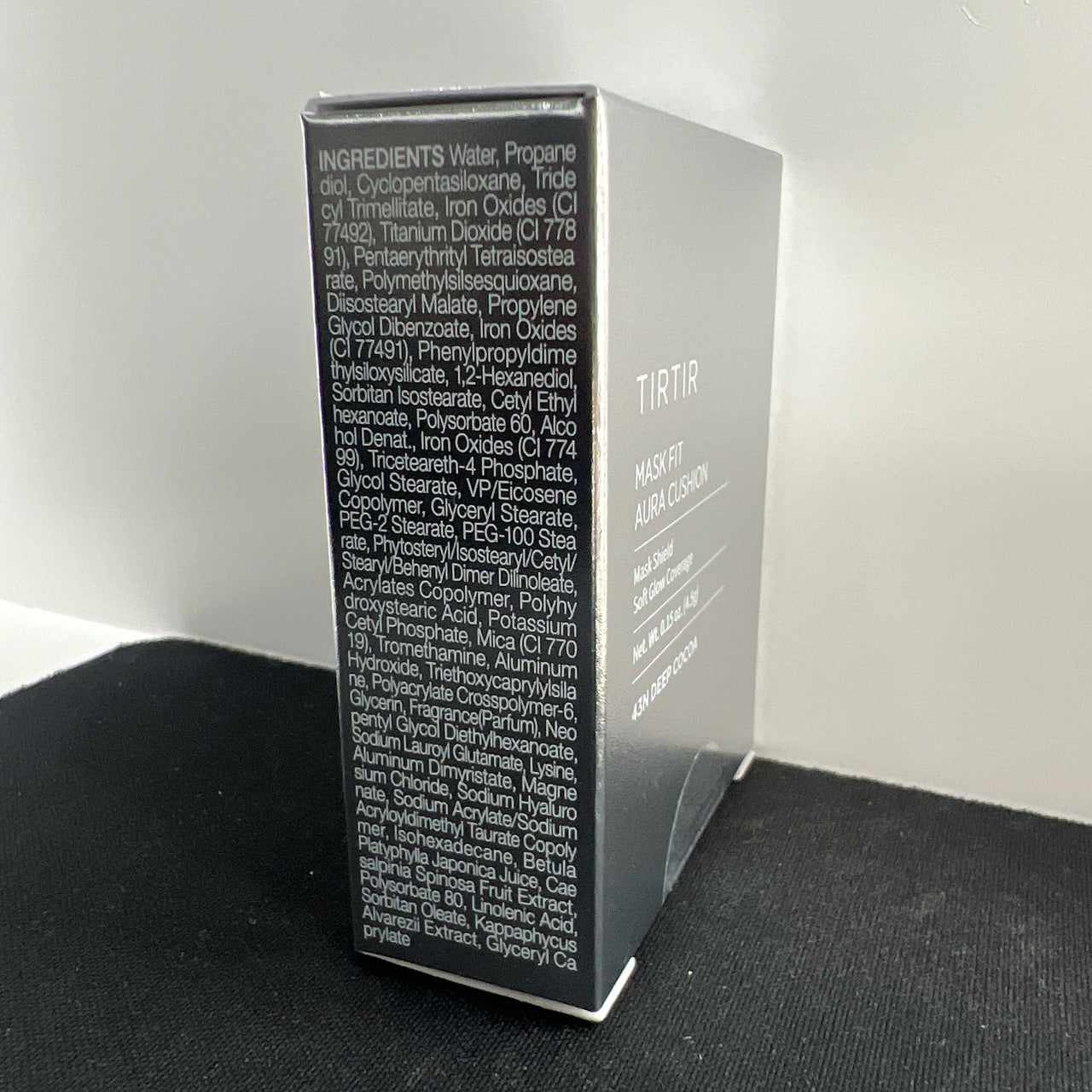 TIRTIR Mask Fit Aura Cushion Foundation, Full coverage, Skin fit, Satin Glow Finish, Korean Cushion Foundation #43N DEEP COCOA, 4.5g