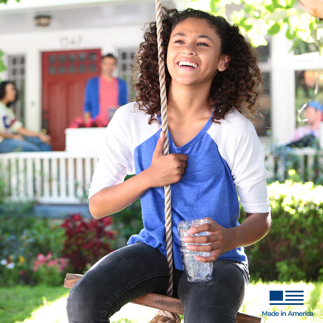 Tervis Clear & Colorful Lidded Made in USA Double Walled Insulated Tumbler Travel Cup Keeps Drinks Cold & Hot, 10oz Wavy, Orange Lid