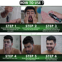 Muuchstac Herbal Skin Lightening Face Oil for Men | Bright & Even Skin Tone, Deeply Hydrates & Nourishes Skin, Promotes Healthy Skin Glow | 30 ml