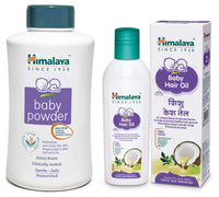 Himalaya Baby Powder, 700G&Baby Hair Oil 200 Ml