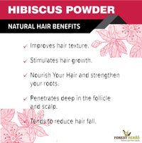 The Forest Herbs Natural Care From Nature Pure Hibiscus Flower Powder 200g (Pack Of 1) | Ideal for Hair pack, Face pack, Eating, and Hibiscus tea | Gudhal Ka Phool Powder | 100% Pure and Natural, No Preservatives