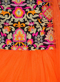 A.T.U.N Girls Lehenga Choli Multi-Turquoise