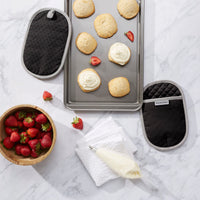 KitchenAid Asteroid Pot Holder 2-Pack Set, Black, 6.5