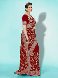 PANASH TRENDS Women's  Banarasi Barfi Silk Saree With Blouse Piece