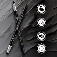 FACESCANADA Ultime Pro Intense Gel Kajal With Smudger & Sharpener - Black,1.2 G|24 Hr Long Stay|Waterproof & Smudgeproof|One Swipe Smooth Application|3-In-1 Kajal,Eyeliner,Smokey Eyeshadow,Matte