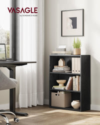 VASAGLE Bookshelf, 23.6 Inches Wide, 4-Tier Open Bookcase with Adjustable Storage Shelves, Floor Standing Unit, Cloud White ULBC164T14 1 Pack 4 Tiers (23.6