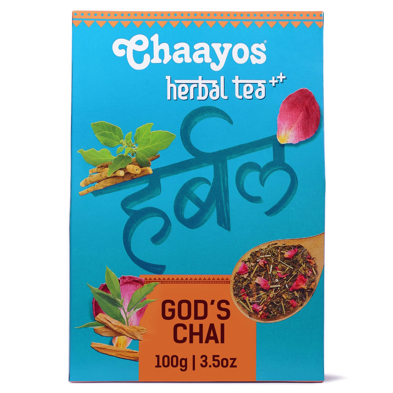 Chaayos God's Chai - Herbal Kangra Kahwa Green Tea - 100Gram [50 Cups]|Whole Leaf Loose Tea|Immunity Boosting|Antioxidant Green Tea|Green Tea|Detox Kahwa