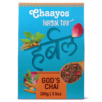 Chaayos God's Chai - Herbal Kangra Kahwa Green Tea - 100Gram [50 Cups]|Whole Leaf Loose Tea|Immunity Boosting|Antioxidant Green Tea|Green Tea|Detox Kahwa