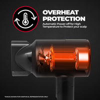 BEARDO Styling Gun Ultra Compact Hair Dryer | 1100 Watts Foldable Hair Dryer | 3 Heat 2 Speed Setting | Hair Dryer For Men | Travel Friendly | Stylish Matte Black Finish | Gift For Brother | Gift For Friends | Gift for Husband