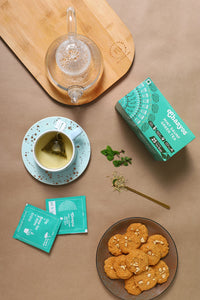 Chaayos Green Tea Bags - Mint Saunf (50 Pyramid Tea Bags) | Spearmint Tea and Fennel Flavoured Green Tea | Mint Green Tea | Herbal Tea | Green Tea Leaves