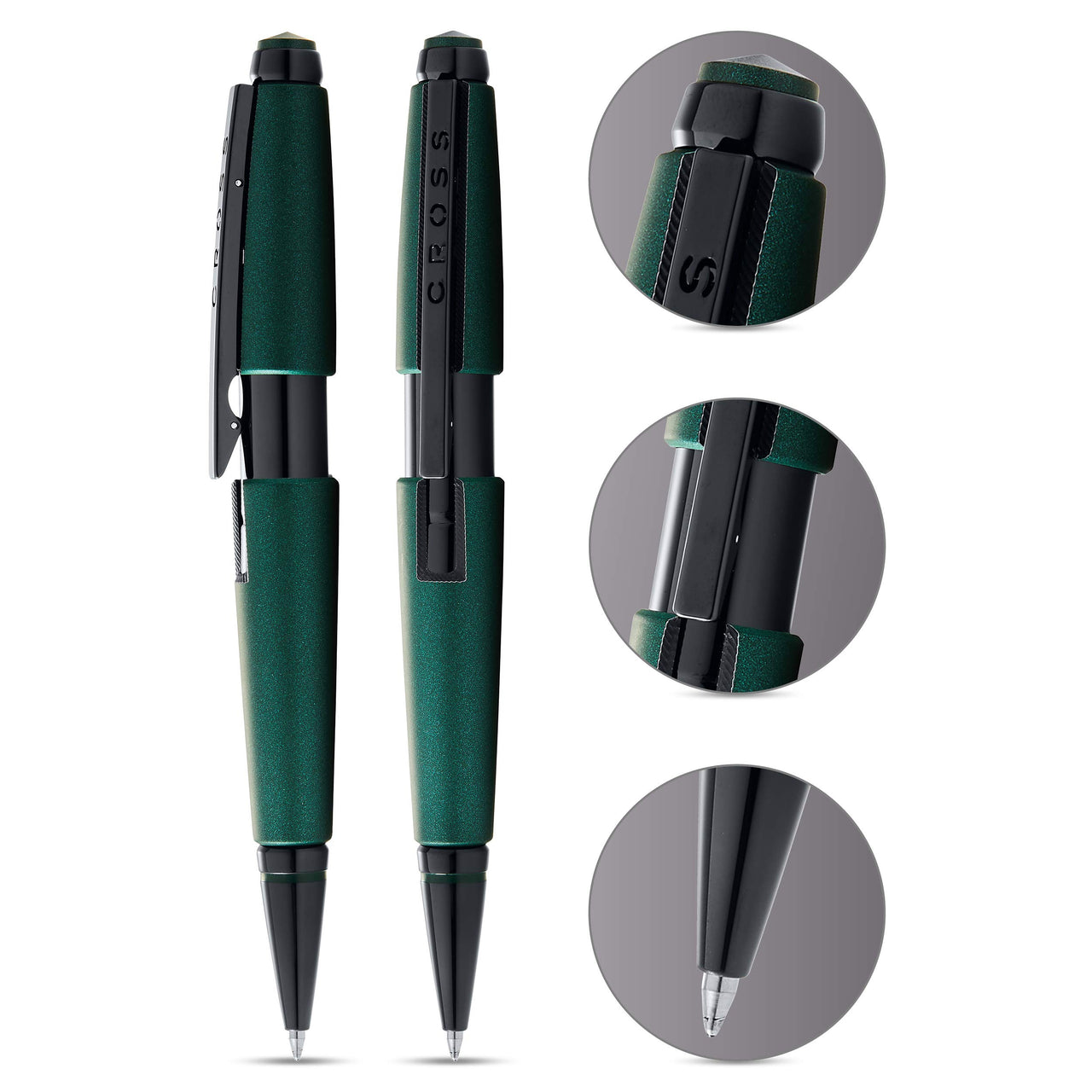 Cross Edge Matte Green Lacquer Gel Rollerball Pen