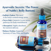 Blue Nectar Nabhi Oil with Ghee & Almond Oil | Belly Button Oil for Digestion & Joint Support | For Managing Knee, Back, & Bodyache | Chemical-Free Ayurvedic Nabhi Oil (21 Herbs, 30 ml)