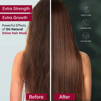 OG BEAUTY Natural Onion Hair Mask | For Strong and Healthy Hair | Prevents Damaged Hair & Controls Hair Fall | Paraben and Sulphate free | 100% Vegan | 200 gm