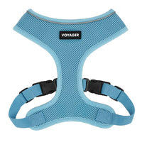 Aerolite No Pull Mesh Dog Harness with Lightweight, Soft, Breathable Chest Coverage, Reflective Stitching, and Adjustable Straps for Walking, Running, Training, Heavy Duty and Durable - Baby Blue, S