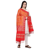 KAPAAHA Women's  Woven Design Silk Blend Dupatta Free Size