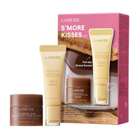 LANEIGE S’Mores Kisses Set of 2 includes Chocolate Lip Sleeping Mask (8g) and Vanilla Lip Glowy Balm (10g) for Soft, Smooth and Glowing Lips | Korean Lip Balm For Dry Lips |Intense Hydration