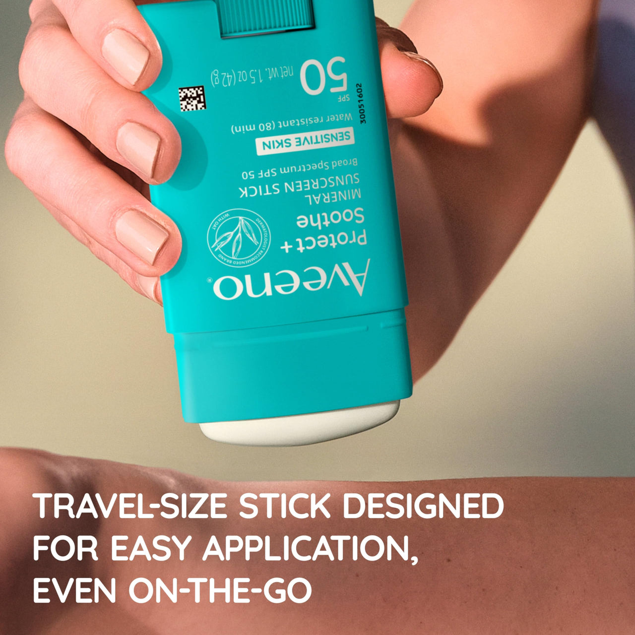 Aveeno Protect + Soothe Mineral Sunscreen Stick for Sensitive Skin SPF50, 1.5oz/42g