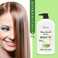 TryOnes Neem & Aloe vera Shampoo Anti Dandruff & Anti Hair Fall Herbal Hair Cleanser/Shampoo| Gets hair rid of Dandruff 1000 ml
