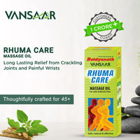 Vansaar Rhuma Care Massage Oil - 100 ml | Long lasting relief | Suitable for Knee, Neck, Back, Joint Pains | 100% Ayurvedic Formula