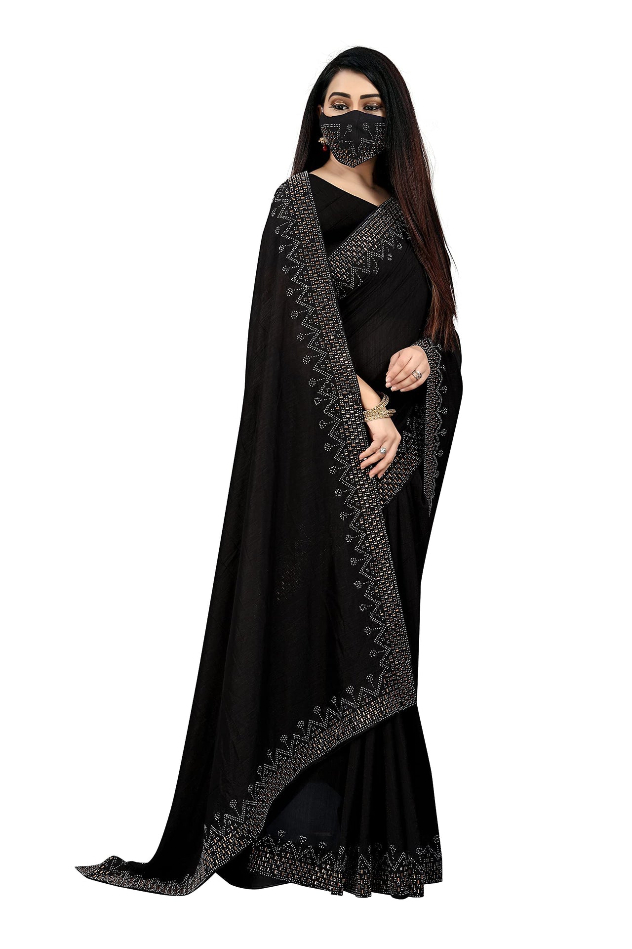 PUNYATHA CREATION Women's  & Girl's  Chanderi Chanderi Saree With Blouse Piece