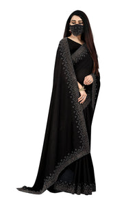 PUNYATHA CREATION Women's  & Girl's  Chanderi Chanderi Saree With Blouse Piece