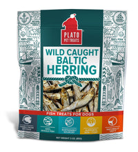 PLATO Baltic Herring Dog Treat - Real Fish - Air Dried - Grain-Free - Baltic Herring, 3 Ounces, Natural