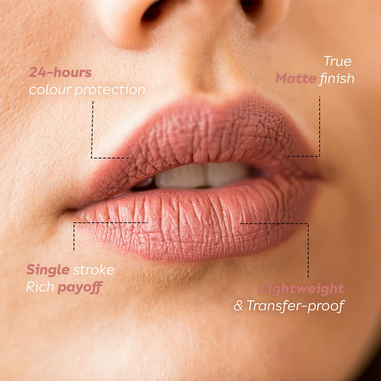 Born16 Tamaraa Liquid Lipstick – Coral Courtship | Hydrated-Matte Finish with SPF | Waterproof, Transfer-Proof, 24-Hour Wear | Vegan & Non-Drying with Shea Butter, 4ml