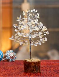 Citrine Chakra Tree of Life - Crystal Tree for Positive Energy, Handmade Gemstone Tree, Feng Shui Decor - Good Luck Money Tree Bonsai, Healing Crystals, Home Decoration, Spiritual Mystical Gift Citrine (Silver Wire)