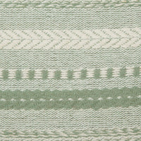 DII Farmhouse Braided Stripe Table Runner Collection, 15x72 (15x77, Fringe Included), Artichoke Green
