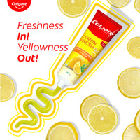 Colgate Lemon Fresh Gel Toothpaste, Fights Yellowness of Teeth, Freshens Breath, Anticavity Fluoride Toothpaste, Enamel-Safe (240gm)