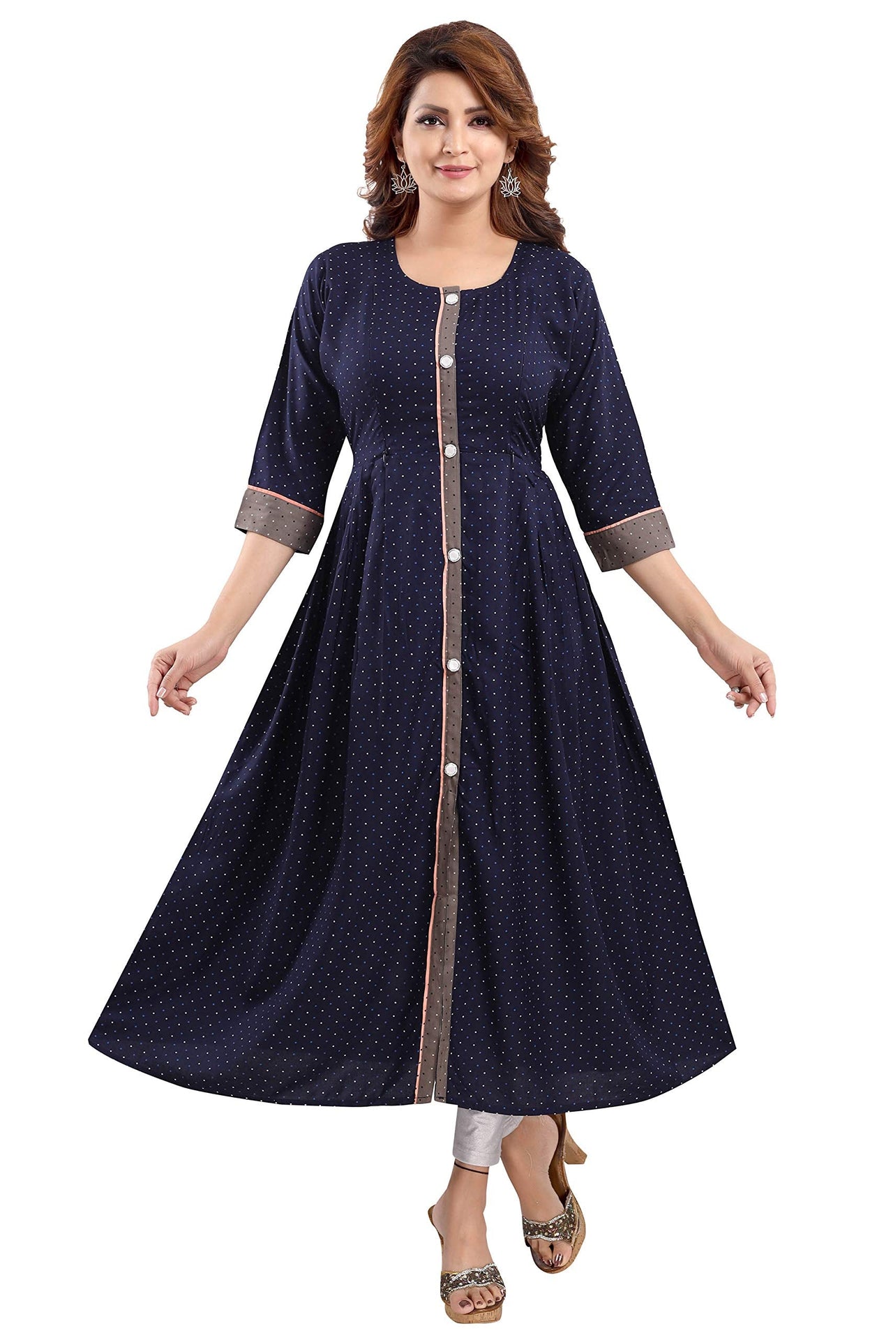 Priscilla RAYON COTTON FEEDING KURTIS FOR WOMEN WITH ZIPPERS 1122