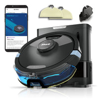 Shark Matrix Plus 2in1 Robot Vacuum & Mop with Sonic Mopping, Matrix Clean, Home Mapping, HEPA Bagless Self Empty Base, CleanEdge, for Pet Hair, WiFi, Black/Mocha, AV2630WA Wet and Dry Self-Empty + Mocha