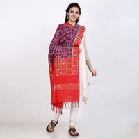 KAPAAHA Women's  Woven Silk Blend Patola Dupatta/Chunni