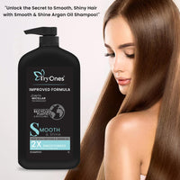 TryOnes Smooth & Shine Shampoo With Biotin & Silk Proteins For Silky Smooth Hair - Moisturises Dry & Frizzy Hair|| For Men & Women 1000 ml
