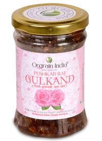 Orgrain India Amla Candy 250g, Pushkar Raj Gulkand 300g with Stevia Leaves Powder 100g (Pack of 3)