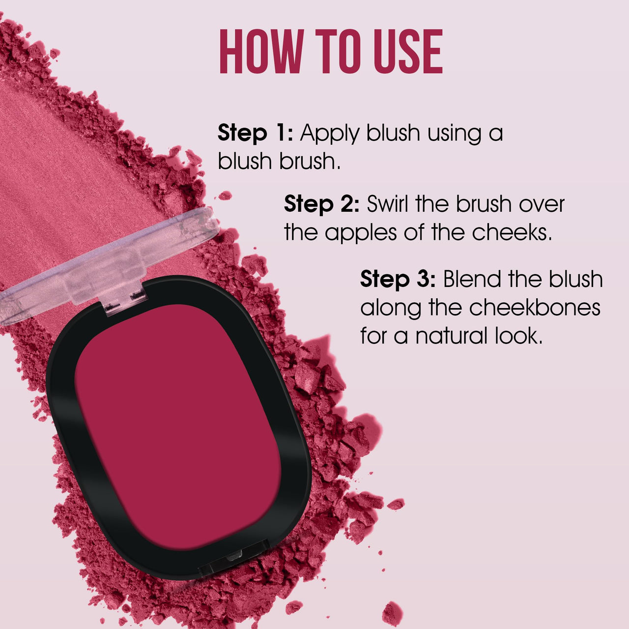 Beauty Berry Dream Matte Blush - 08, Romantic Rose, 7g | Lightweight, Silky-Smooth Texture, Ultra Matte Blusher Palette | Highly Pigmented & Blendable Shades, Blusher for Face Makeup