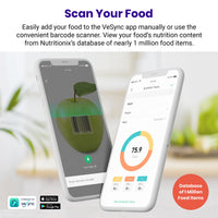 Etekcity Food Nutrition Kitchen Scale, Digital Grams and Ounces for Weight Loss, Baking, Cooking, Keto and Meal Prep, Large, 304 Stainless Steel Large-Smart