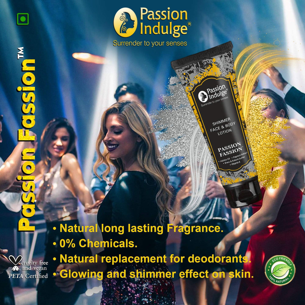 Passion Fassion Gold and Silver Shimmer Bling Lotion | Party look with Long Lasting Fragrance & BUY 1 GET 1 FREE