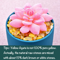 SigMntun Yellow Agate Crystal Chips Bulk, Natural UNDYED - 10 oz (283g) Tumbled Stones for Crafts Decorative Rocks Planters, Healing Crystals Reiki Chakra Meditation Energy Balancing Therapy 10 Oz - Yellow Agate