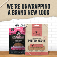 Vital Essentials Freeze Dried Raw Protein Mix-in Dog Food Topper, Chicken Ground Topper for Dogs, 6 oz 6 Ounce (Pack of 1)