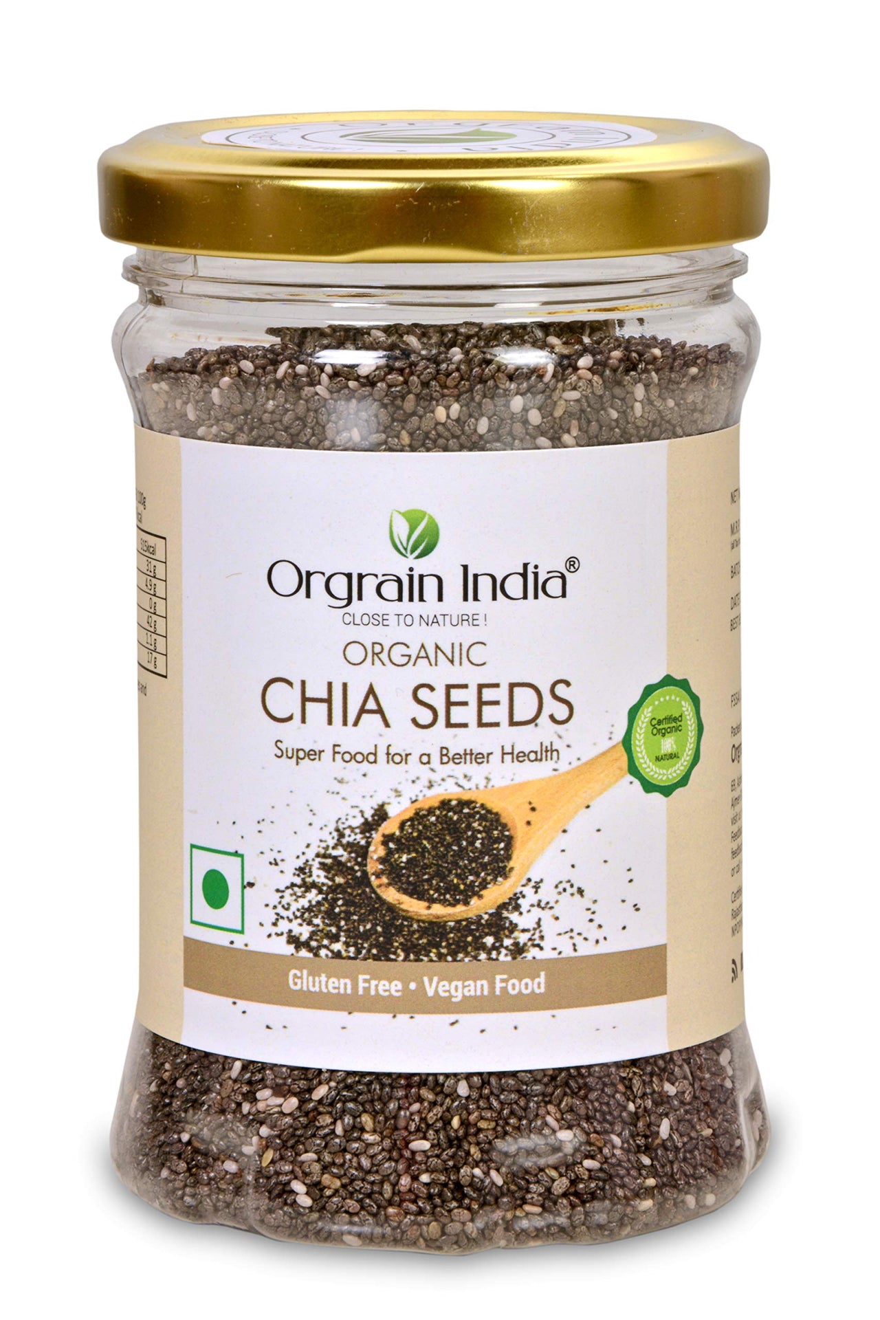 Orgrain India Organic Omega Meal Mix, Healthy Gift Hamper (Chia Seeds 150g, Flax Seeds 150g, Pumpkin Seed 140g, Watermelon Seeds 140g, Sunflower Seed 140g, Quinoa Seed 200g)