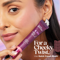 Hilary Rhoda Quick Cream Blush | Highly Pigmented & Dewy Finish | Long-Lasting | Buildable Coverage | Weightless & Easy to Apply | Cream Blush | 20ml (Peach Blossom - Shade 01)